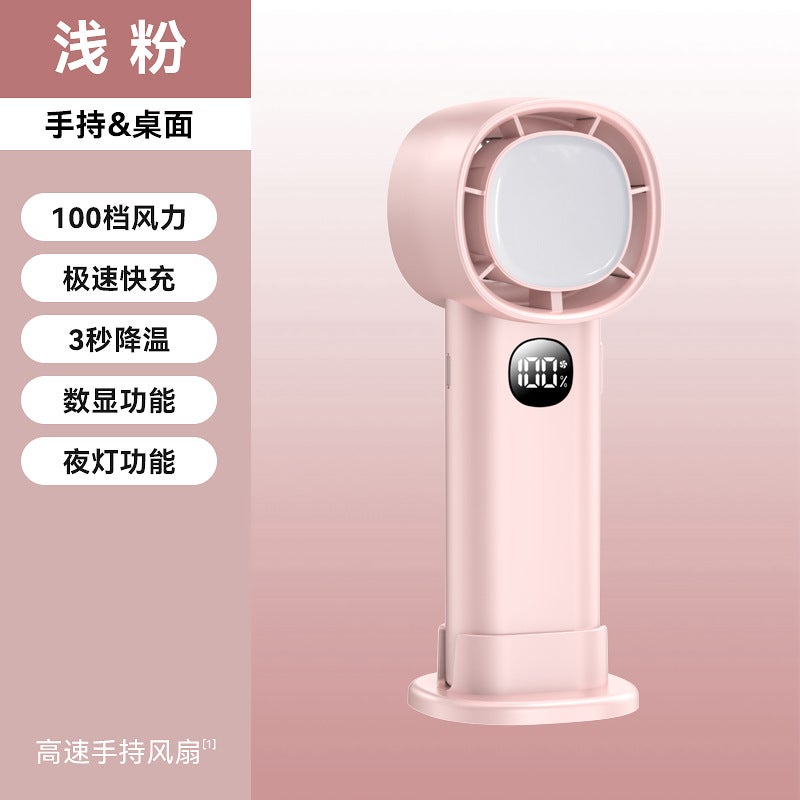 New High-Speed Handheld Fan Usb Mini Portable Charging Outdoor Turbine Desktop Small Electric Fan - Image 1